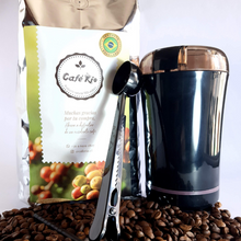 Cargar imagen en el visor de la galería, Café en grano variedad Superior mas Molinillo eléctrico y cuchara clip dosificadora

