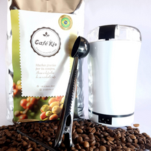 Cargar imagen en el visor de la galería, Café en grano variedad Superior mas Molinillo eléctrico y cuchara clip dosificadora
