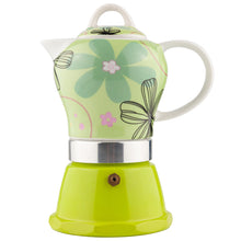 Cargar imagen en el visor de la galería, Cafetera Italiana o Moka nuevo diseño de cerámica estufa sostenible 3/6 tazas
